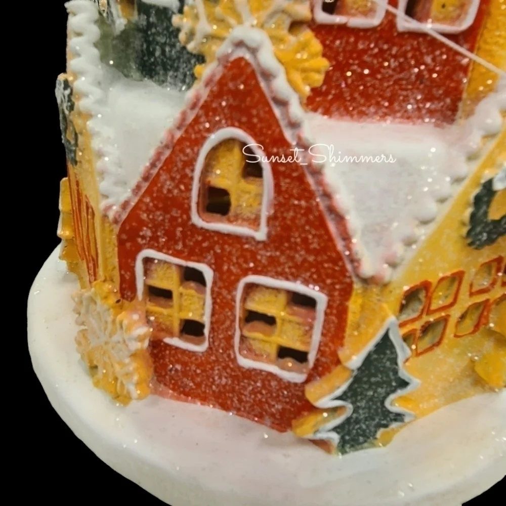 HTF Large Light Up Martha Stewart Gingerbread House 4 Tier Castle Village 16